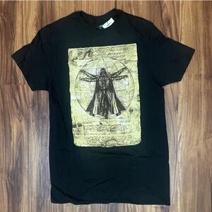 Black Graphic T-Shirt with Artistic Print